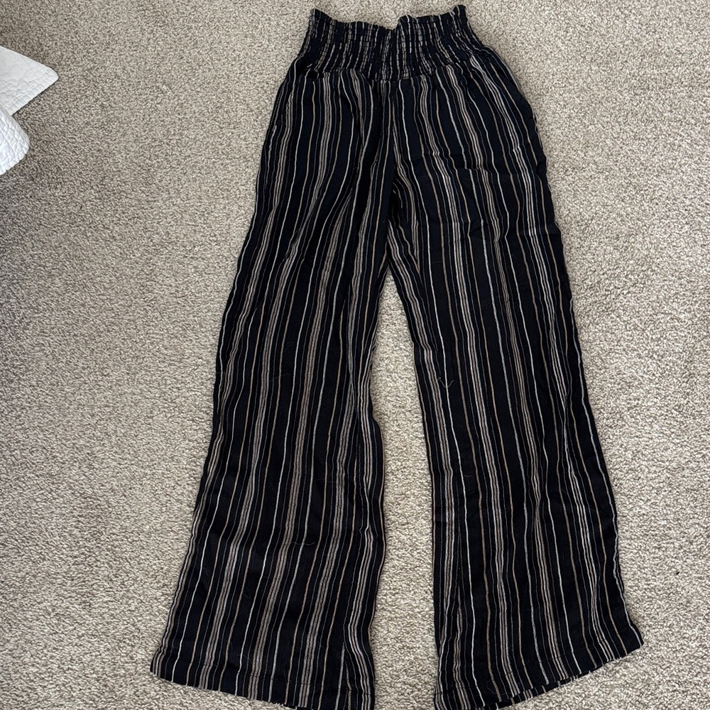 Billabong Black and White Striped Pants
